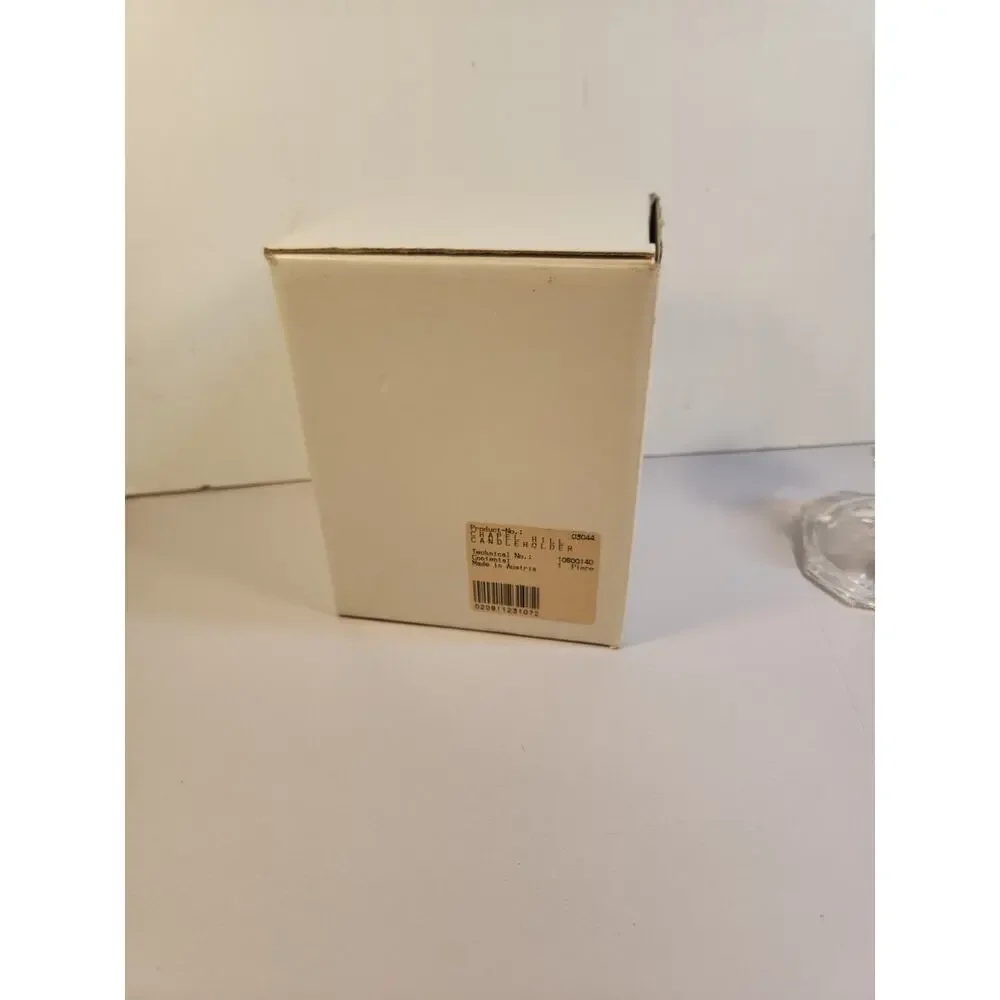 Oscar de la Renta Clear Crystal Candle Holder Austria Elegant Decorative Accent
